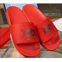 New Arrivals Gucci Logo Slide Sandals Eye G96605 Red 2019