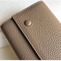 Good Quality Celine Grained Leather Large Flap Multifunction Wallet 600912 Camel