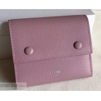 New Fashion Celine Epi Small Flap Folded Multifunction Wallet 600913 Light Pink