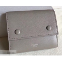 Good Product Celine Epi Small Flap Folded Multifunction Wallet 600913 Light Gray