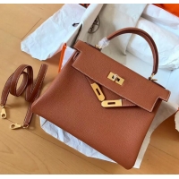 Stylish Hermes Kelly 28cm Bag In Original togo Leather With Gold/Sliver Hardware 600920 camel