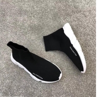 Low Price Balenciaga Knit Sock Speed Trainers Sneakers B92901 Black/White 2019