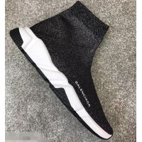 Inexpensive Balenciaga Knit Sock Speed Trainers Sneakers B92903 Silver Gray 2019