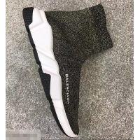 Buy Balenciaga Knit Sock Speed Trainers Sneakers B92904 Silver Green 2019