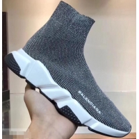 Reasonable Price Balenciaga Knit Sock Speed Trainers Sneakers B92902 Line Gray 2019