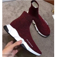 Affordable Price Balenciaga Knit Sock Speed Trainers Sneakers B92903 Line Date Red 2019