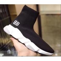 Top Quality Balenciaga Knit Sock Speed Trainers Sneakers BB B92916 Black/White 2019