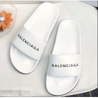 Hot Sale Balenciaga Slides Sandals Logo B93710 White