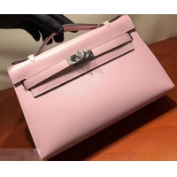 New Style Hermes Kelly 22 Clutch Bag In Original Swift Leather 601011 Cherry Pink