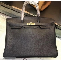 Best Price HERMES BIRKIN 40 BLACK IN ORIGINAL TOGO LEATHER WITH GOLD HARDWARE 601023