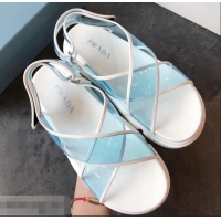 Inexpensive Prada Cloudbust PVC Sandals P94401 Turquoise 2019