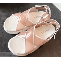 Reproduction Prada Cloudbust PVC Sandals P94401 Nude Pink 2019