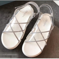 Duplicate Prada Cloudbust PVC Sandals P94401 Gray 2019