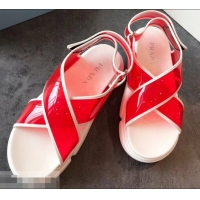 Discount Prada Cloudbust PVC Sandals P94401 Red 2019