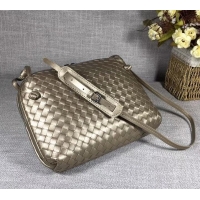 Affordable Price Bottega Veneta Intrecciato Nappa Leather Nodini Cross-body Bag 612011 Gold 2019