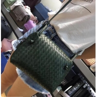 Grade Design Bottega Veneta Intrecciato Nappa Leather Nodini Cross-body Bag 612011 Dark Green 2019