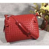 New Design Bottega Veneta Intrecciato Nappa Leather Nodini Cross-body Bag 612011 Red 2019