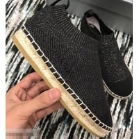 Cheapest Prada Sock-style Knitted Espadrilles P94901 Black 2019