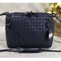 Low Price Bottega Veneta Intrecciato Nappa Leather Nodini Cross-body Bag 612011 Navy Blue 2019