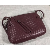 Elegant Bottega Veneta Intrecciato Nappa Leather Nodini Cross-body Bag 612011 Burgundy 2019