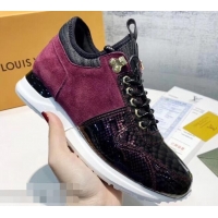 Buy Fake Louis Vuitton Iridescent Fish Scale Pattern Run Away Sneakers LV82601 2019