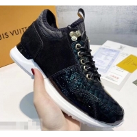 Discount Louis Vuitton Iridescent Fish Scale Pattern Run Away Sneakers LV82605 2019