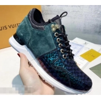 Imitation Louis Vuitton Iridescent Fish Scale Pattern Run Away Sneakers LV82606 2019