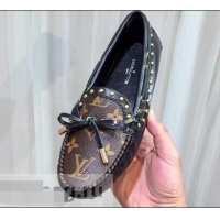 Most Popular Louis Vuitton Studs Gloria Flat Loafers Monogram Canvas LV91725