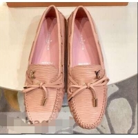 Imitation Louis Vuitton EPI Leather Gloria Flat Loafers LV92107 Pink