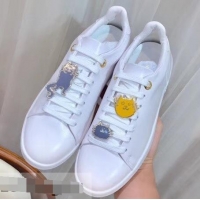 Well Crafted Louis Vuitton Cat-Shaped Lace Frontrow Sneakers LV92134 White 2019