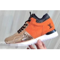 Imitation Louis Vuitton Run Away Women's/Men's Sneakers LV92208 Orange/Pink Gold