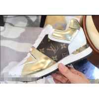 Low Price Louis Vuitton Run Away Sneakers LV92212 Monogram Canvas/White/Gold