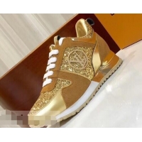 Best Quality Louis Vuitton Run Away Sneakers LV92212 Glitter Gold