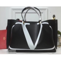 Super Quality Valentino VLOGO Escape Shopper Tote Medium Bag with Inlay White Logo 601440