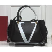 Promotion Valentino VLOGO Escape Shopper Tote Small Bag with Inlay White Logo 601441