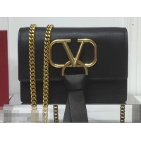 Sophisticated Valentino VRing Chain Shoulder Bag 601466 Black