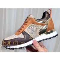 Hot Sell Louis Vuitton Run Away Sneakers LV92231 Monogram Canvas/Caramel/Gold