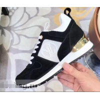 Shop Replica Louis Vuitton Run Away Sneakers LV92237 Suede Black