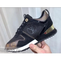 Best Fake Louis Vuitton Run Away Sneakers LV92244 Monogram Canvas Black