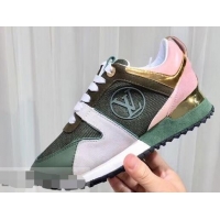 Super Quality Louis Vuitton Run Away Sneakers LV92245 Green