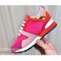 Famous Brand Louis Vuitton Run Away Sneakers LV92245 Fuchsia