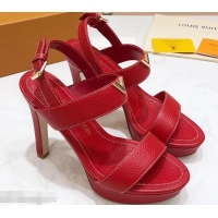 Low Cost Louis Vuitton Heel 10.5cm Platform 2cm New Wave Sandals LV91901 Red 2019