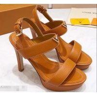 Grade Design Louis Vuitton Heel 10.5cm Platform 2cm New Wave Sandals LV91901 Khaki 2019