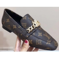 Low Price Louis Vuitton Upper Case Flat Loafer Chain 1A4XDD Monogram Canvas 2019