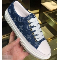 Buy Perfect Louis Vuitton Monogram Denim Stellar Sneakers 1A4WTT Bleu Jeans Blue 2019