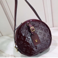 Classic Practical Louis Vuitton Monogram Vernis Leather Boite Chapeau Souple Bag Amarante M54100 2019