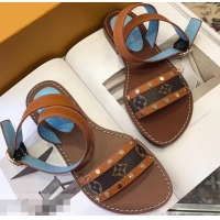 Cheap Louis Vuitton Passenger Flat Sandals LV93301 Cognac Brown 2019