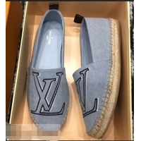 Top Quality Louis Vuitton Seashore Flat Espadrilles LV94809 Bleu Jeans 2019