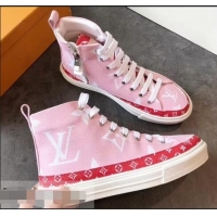 Shop Cheap Louis Vuitton Stellar Sneakers Boots LV94336 Pink/Red Summer 2019