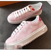 Good Quality Louis Vuitton Time Out Sneakers LV94338 Pink/Red Summer 2019